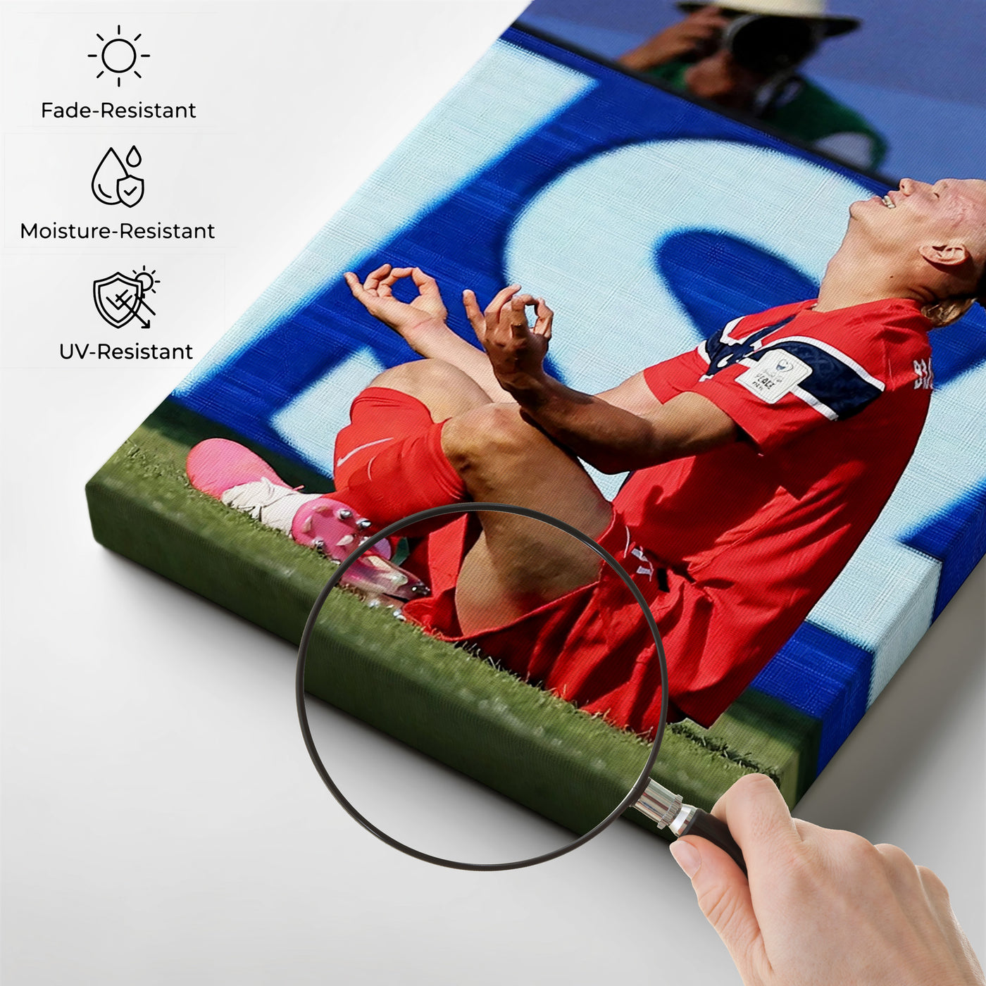 Erling Haaland Meditation Celebration Canvas Wall Art – Norway Soccer Print