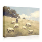 Shepherd and Sheep Pasture Wall Art