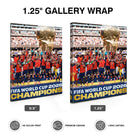 Spain Soccer Team Champions Canvas Wall Art – Trophy Celebration Print
