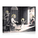 Black and White Religious Illustration Vintage Christian Mother and Child Wall Art
