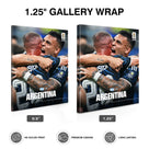 Argentina Soccer Team Celebration Canvas Wall Art – Emotional Match Moment Print