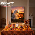Little Ghosts & Candlelight Halloween Canvas Wall Art for Kids