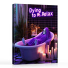 Dying to Relax Halloween Bathroom Wall Art