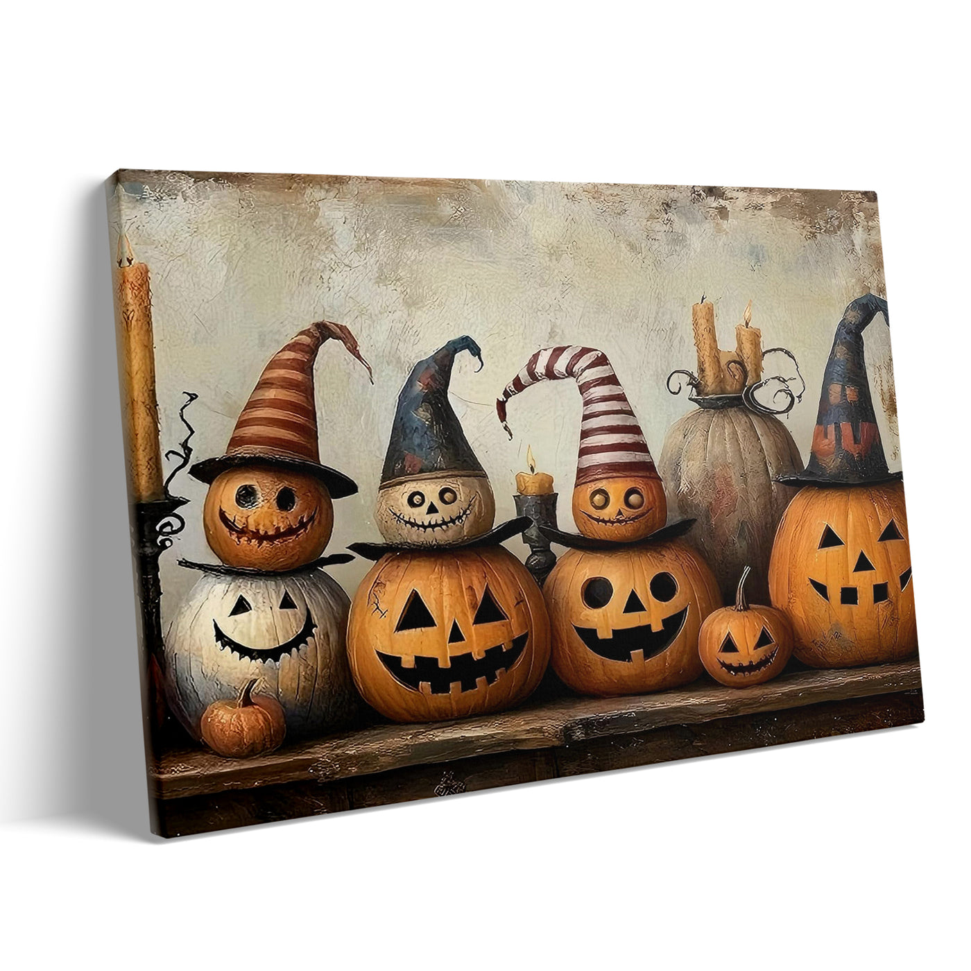 Pumpkin Coven Halloween Canvas Wall Art