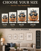 Cool Pumpkin Halloween Canvas Wall Art