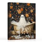 Cute Ghost in the Bathtub Halloween Wall Art