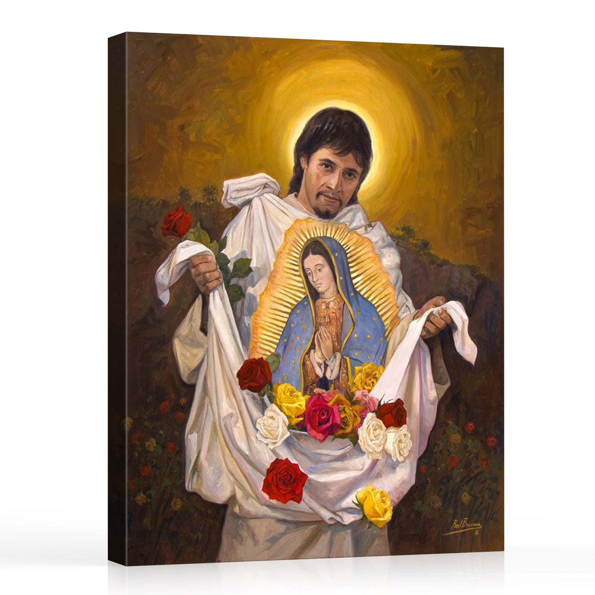 Mexican Catholic Devotional Painting Our Lady of Guadalupe Religious Wall Art