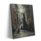 Witch’s Midnight Cat Parade Halloween Canvas Wall Art