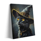 Bewitched Black Cat Halloween Canvas Wall Art