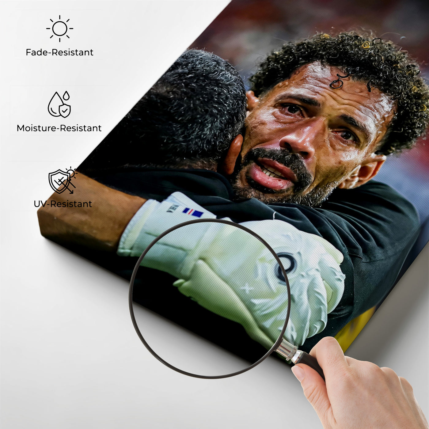 Cape Verde Goalkeeper Emotional Moment Canvas Wall Art – Soccer Portrait Print
