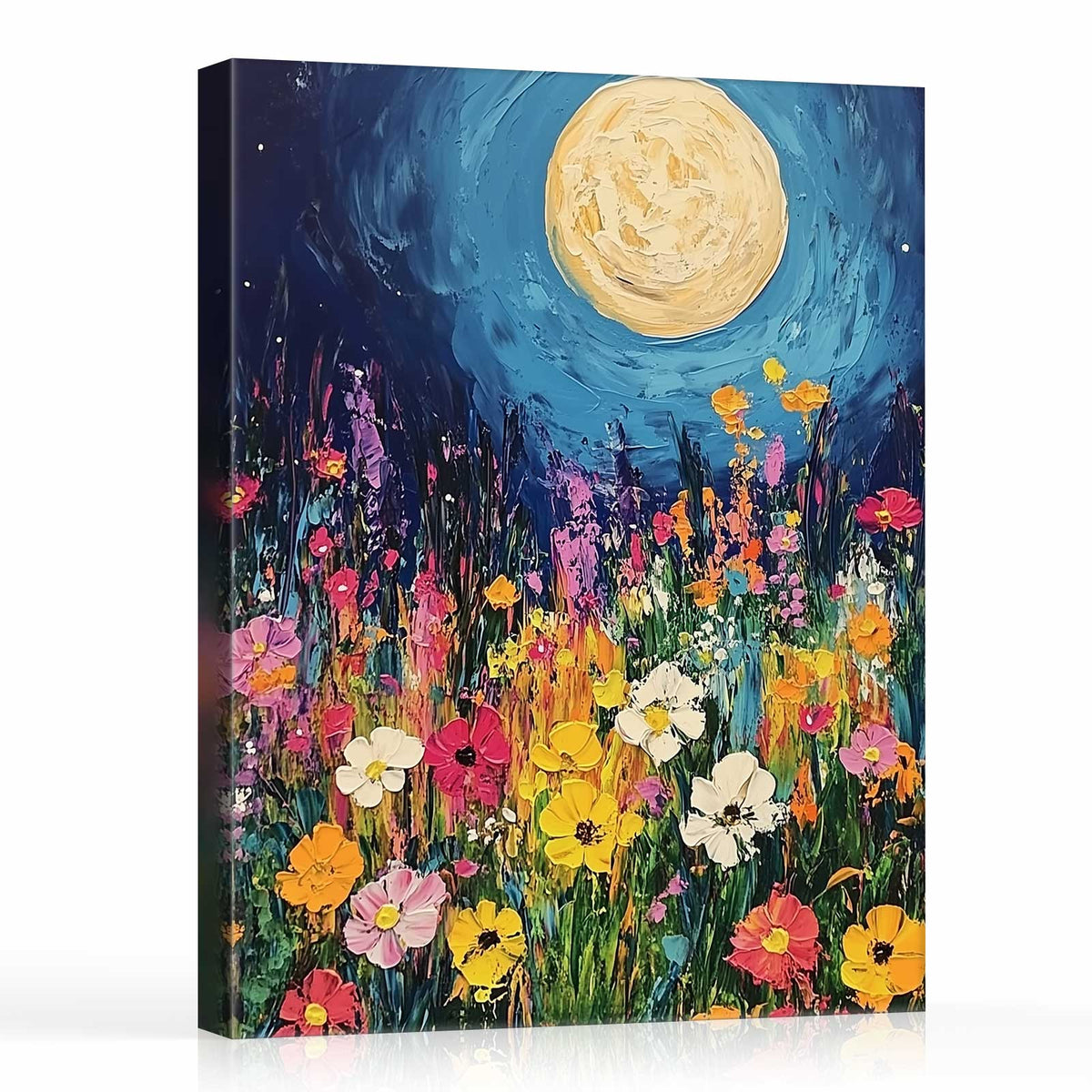 Moonlit Wildflower Meadow Wall Art