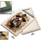 Enchanted Floral Witch Halloween Canvas Wall Art