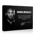 Kobe Bryant Mamba Mentality Canvas Wall Art – Inspirational Basketball Quote Poster for Bedroom, Office and Gym
