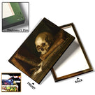 Gothic Skull and Antique Books Still Life Canvas Wall Art