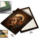 Holy Family Portrait Canvas Wall Art – Mary, Joseph and Baby Jesus Religious Home Decor