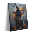 Ember Witch Halloween Canvas Wall Art