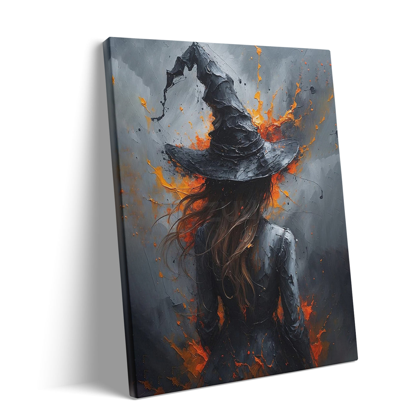 Ember Witch Halloween Canvas Wall Art