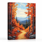 Autumn Mountain Orange Maple Forest Landscape Wall Art