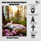 Lamb in all Seasons Canvas Wall Art