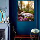 Lamb in all Seasons Canvas Wall Art