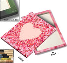 Romantic Heart-Shaped Pink and Glitter Confetti Pictures Print