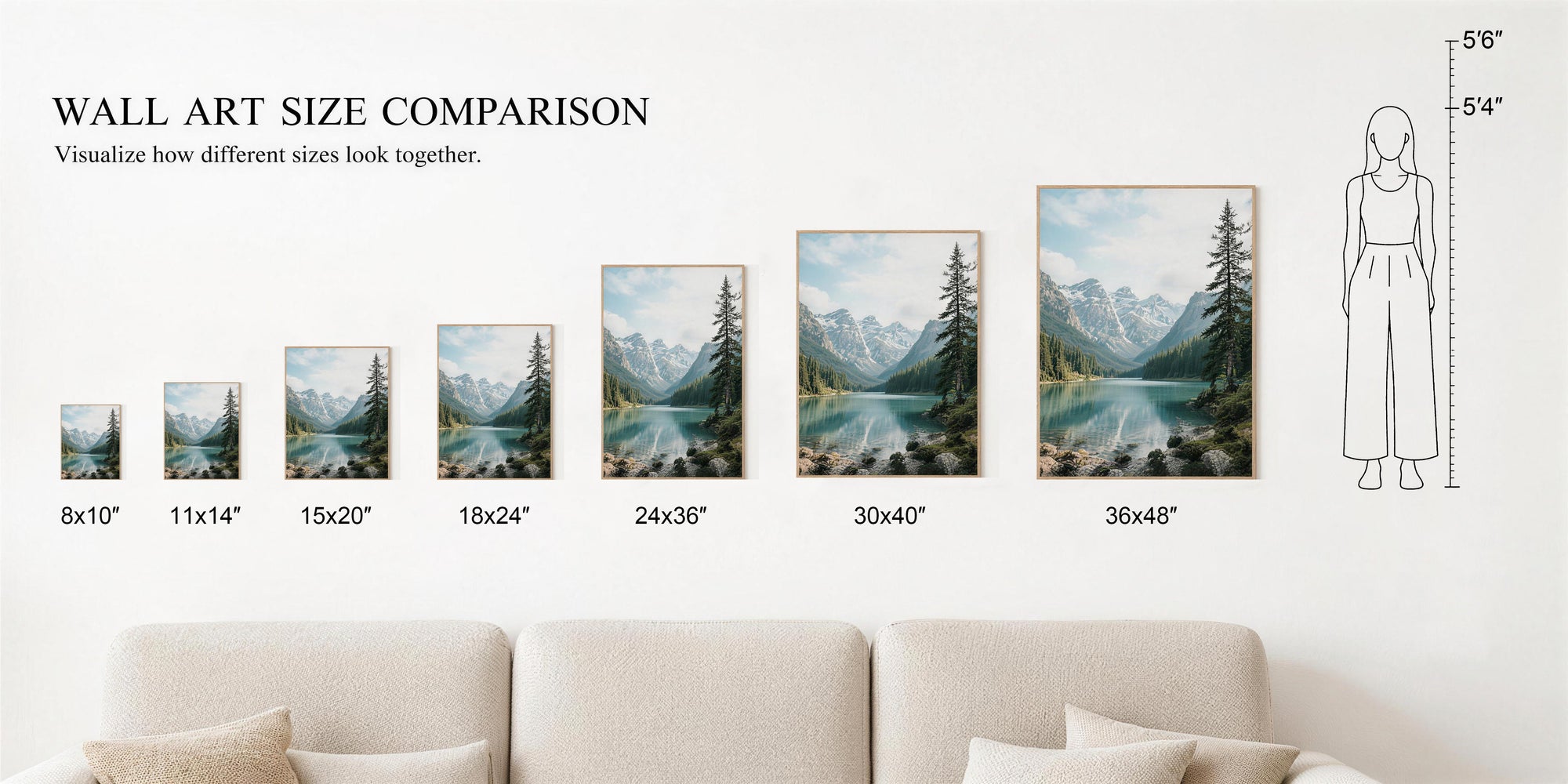 WALL ART SIZE COMPARISON