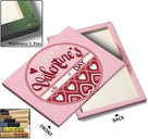 Happy Valentine's Day Circular Design with Romantic Heart Patterns