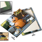 Funny Pumpkin Spider Canvas Wall Art – Cute Halloween Porch and Home Decor