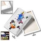 Colorful Abstract World Map Wall Art