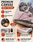 Couple pumpkin Halloween Canvas Wall Art