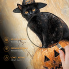Black Cat and Pumpkin Halloween Canvas Wall Art, Gothic Fall Decor for Living Room, Bedroom and Entryway