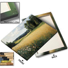 Impressionist Countryside Landscape Painting Golden Wheat Meadow Wall Art