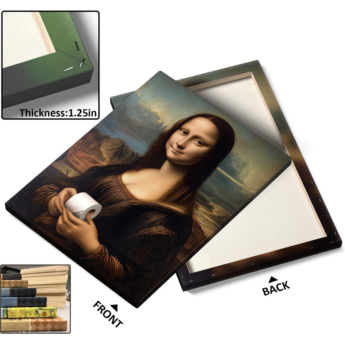 Funny Mona Lisa Bathroom Wall Art