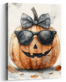 Cool Pumpkin Halloween Canvas Wall Art