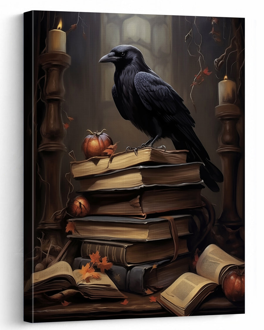 Vintage Halloween Raven / 8"L x 10"W