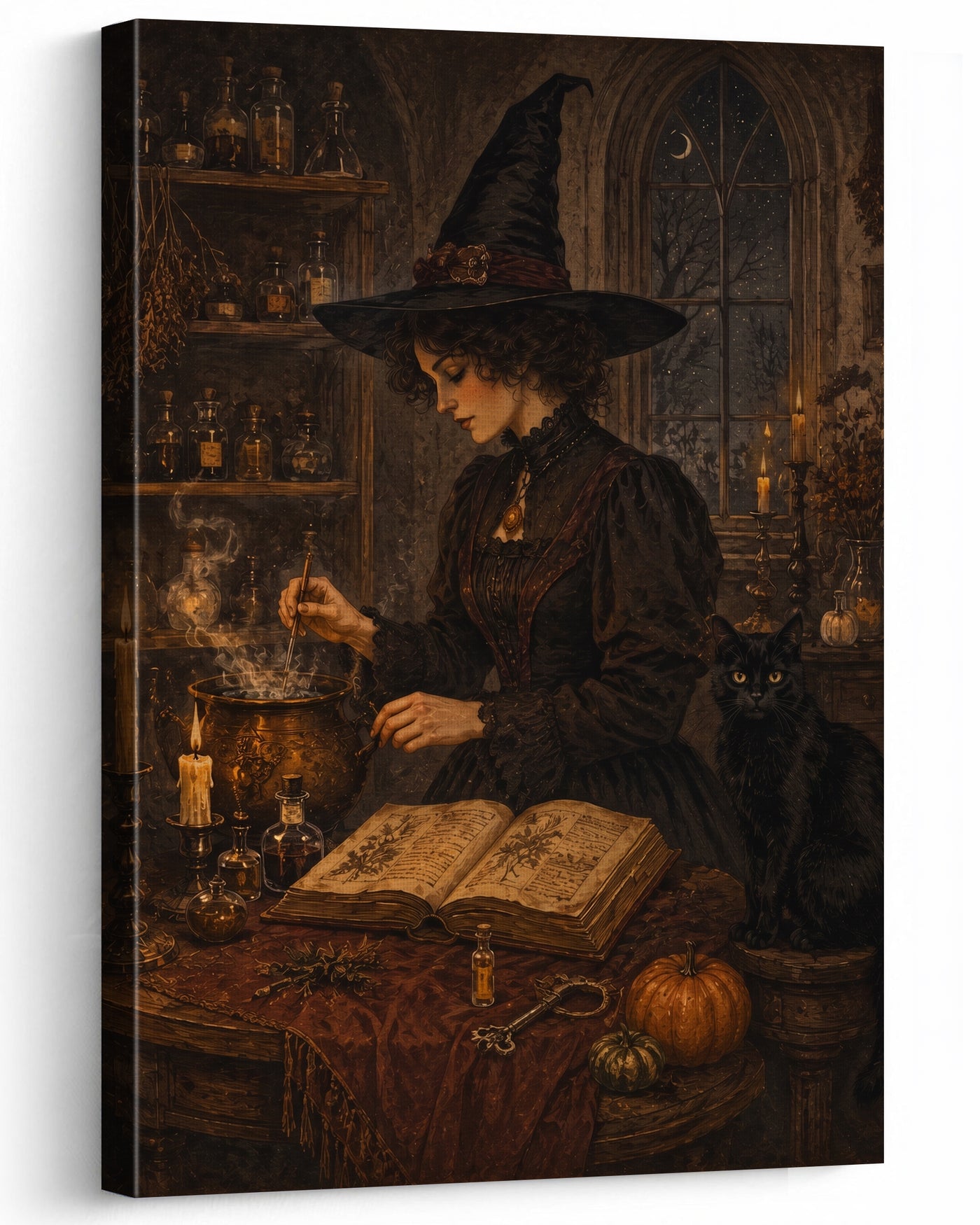 Witch’s Potion Room Halloween Canvas Wall Art