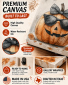 Cool Pumpkin Halloween Canvas Wall Art