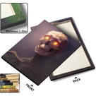 Dark Gothic Glowing Skull Horror Painting Eyes Skull Wall Art