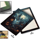 Moonlit Gothic Halloween Landscape Haunted Village Wall Art
