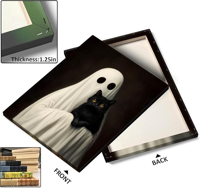 Funny Cute Ghosts with Pumpkin – P&L Art