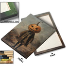Vintage Gothic Pumpkin Head Halloween Painting Head Scarecrow Wall Art