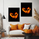 Fiery Jack-o’-Lantern Halloween Canvas Wall Art