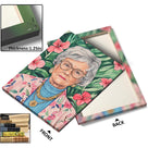 Funny Grandma Floral Portrait Wall Art