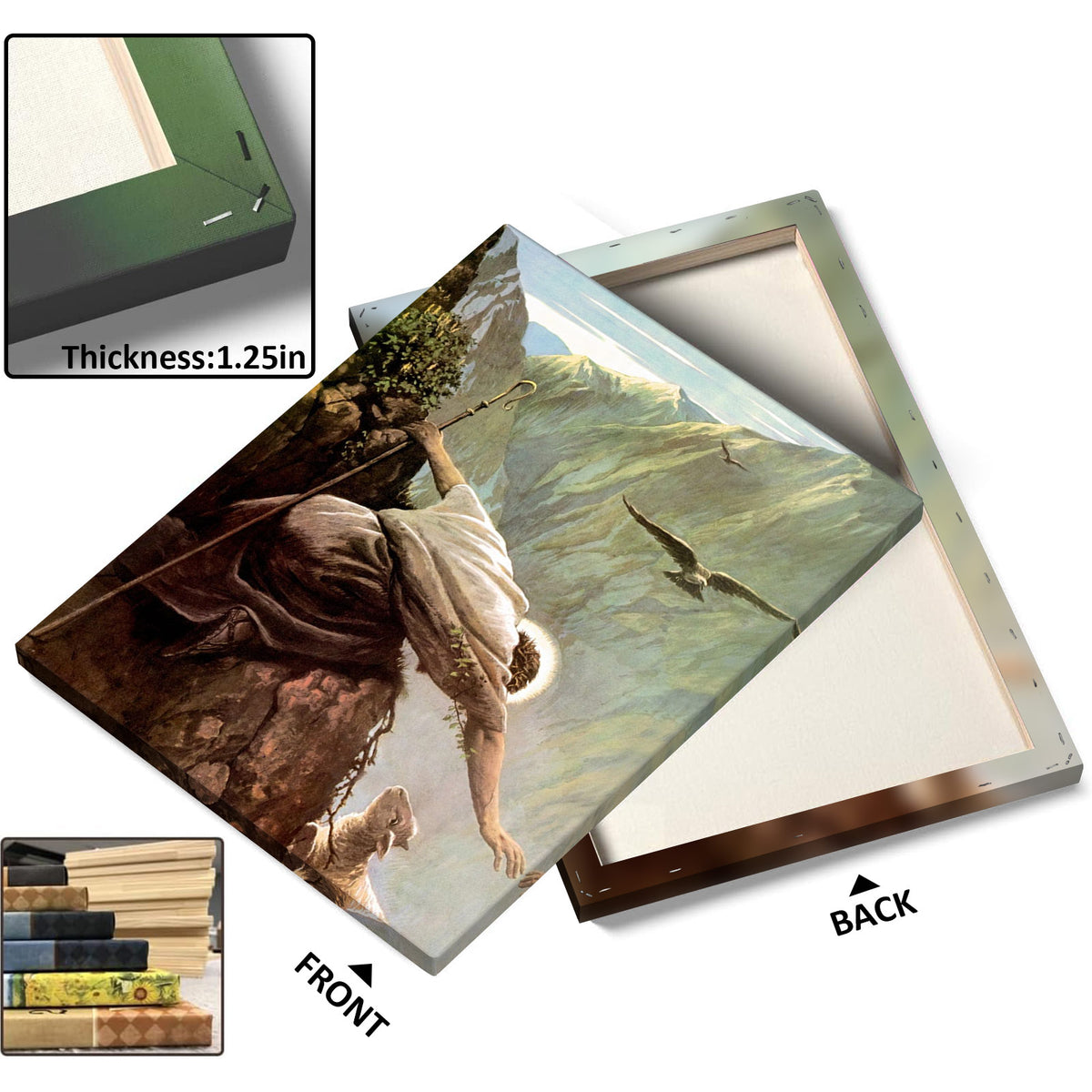 Classical Christian Saint Painting Saint in the Mountains Religious Wall Art