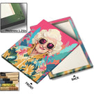 Pop Art Grandma with Pink Sunglasses Colorful Fashion Portrait Wall Art