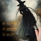 Witch Walking Through the Meadow Halloween Canvas Wall Art