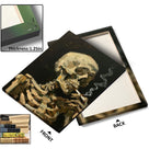Vintage Smoking Skeleton Portrait Painting Wall Art
