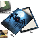 Giant Spider Under the Full Moon Canvas Wall Art – Creepy Halloween Horror Decor