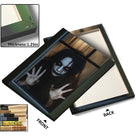 Haunted Girl at the Window Canvas Wall Art – Dark Halloween Horror Home Decor