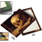 Dark Academia Skull Still Life Painting and Book Wall Art